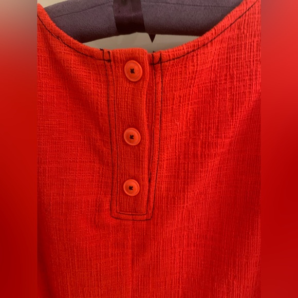 Anthropologie Current Air Delilah Puff Sleeve V-Neck, Red, Size Medium - Picture 4 of 6